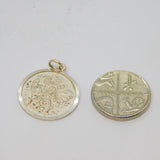 Sterling Silver St Christopher Travel Charm Pendant Vintage c1970