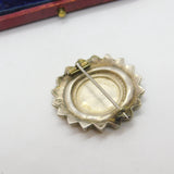 Victorian Sterling Silver Floral Pattern Sweetheart Brooch 1883 Birmingham