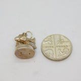 Sterling Silver Two Fish Pisces Horoscope Symbol Charm Pendant Vintage c1970s