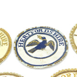 Collection of Five Large Gilded Masonic Warden Apron Patches Vintage c1960s