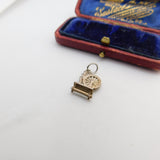 Sterling Silver Spinning Wheel Charm Pendant Vintage c1970