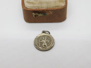 Sterling Silver Saint Christopher Travel Patron Charm Pendant Vintage c1970