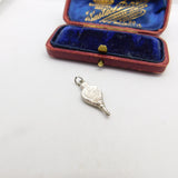 Sterling Silver Floral Bellows Charm Pendant Vintage c1970
