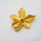 19th Century French '18ct Gold Fix' Leaf Form Brooch Pin Antique c1890