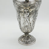 19th Century Large Dutch Silver Plated Tavern Scene Beer Ewer Antique c1820s