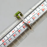 Sterling Silver Triple Round Peridot Dress Ring Vintage c1990 Size P 1/2