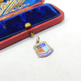 Sterling Silver & Enamel Ilfracombe Devon Shield Charm Pendant Vintage c1970