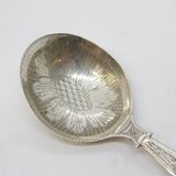George IV Sterling Silver Floral Pattern Tea Caddy Spoon Antique 1829 Birmingham