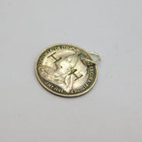 Sterling Silver Victorian Threepence Stamped "H. H" Charm Pendant Antique 1899