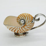 20th Century American Sterling Silver Nautilus Shell Sauce Boat Antique c1930s