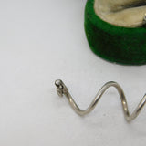 Sterling Silver Swirling Helix Charm Pendant Vintage c1970