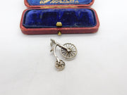 Sterling Silver Pennyfarthing Bicycle Charm Pendant Vintage c1970