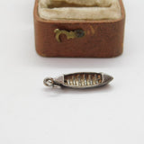Sterling Silver Canoe Charm Pendant Vintage c1970