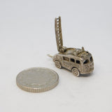 Sterling Silver Fire Engine Charm Pendant Vintage c1970s