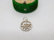 Sterling Silver I Love You Charm Pendant Vintage c1970