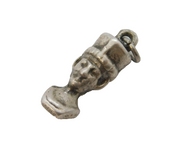 Sterling Silver Nefertiti Head Charm Pendant Vintage c1970s