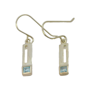 Pair of Sterling Silver Kit Heath Rennie Macintosh Topaz Earrings Vintage c2000