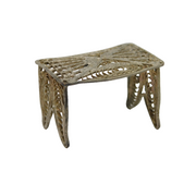 Early 20th Century Filigree Sterling Silver Bench or Stool Miniature Figurine