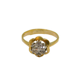 Spanish Gold On Sterling Silver 7 Stone Spinel Dress Ring Modern c1990 Size R