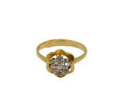 Spanish Gold On Sterling Silver 7 Stone Spinel Dress Ring Modern c1990 Size R