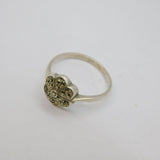 Sterling Silver Marcasite Floral Art Deco Dress Ring Antique c1930 Size Q