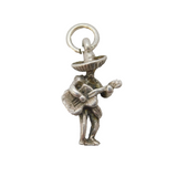 Sterling Silver Mexican Guitar Player Charm Pendant Vintage c1970s