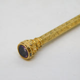 Victorian 10ct Yellow Gold Cased Amethyst Set Propelling Pencil Antique c1880s