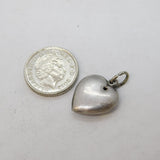 Sterling Silver Enamel Dutch Windmill Puffy Heart Charm Pendant Vintage c1970s