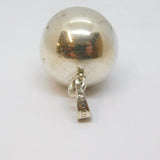 Sterling Silver Mexican Musical Chime Ball Sphere Charm Pendant Vintage c1970