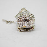 Sterling Silver & Gilt Owl Graduation Charmbead For Bracelet Vintage c2000