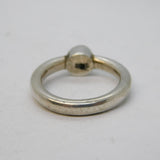 Studio Sterling Silver Peridot Set Dress Ring Vintage c1970s