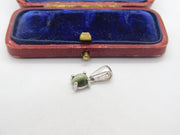 Sterling Silver and Cats Eye Charm Pendant Vintage c1970