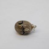 Sterling Silver Enamel Chick in the Egg Opening Charm Pendant Vintage c1970