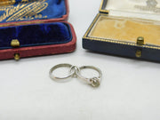Sterling Silver Engagement and Wedding Ring Duo Charm Pendant Vintage c1970