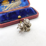 Sterling Silver Cart Carrying Buckets Charm Pendant Vintage c1970
