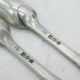 Art Deco Pair of Sterling Silver Marrow Scoop Spoons Antique 1912 London