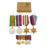 WWII Period Four-Piece Medal Group Major C.P Costehoe Antique c1940s
