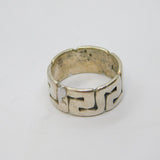 Sterling Silver Isle Of Arran Greek Key Pattern Ring Vintage c1970 Size K 1/2
