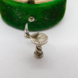 Sterling Silver Traditional Sundial Charm Pendant Vintage c1970