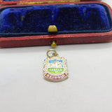 Sterling Silver and Enamel Belvoir Castle Shield Charm Pendant Vintage c1970