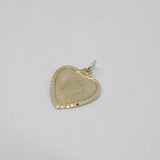Sterling Silver Heart Shape St Christopher Travel Charm Pendant Vintage c1970