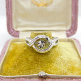 Sterling Silver Twist Flower Ring Vintage c1970 Size O
