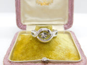 Sterling Silver Twist Flower Ring Vintage c1970 Size O