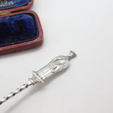 Victorian Sterling Silver Chorister Singing Terminal Teaspoon 1898 Birmingham