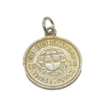 Sterling Silver Gilt George VI Threepence Charm Pendant Antique 1938