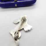 Middle Eastern Sterling Silver Fish Form Brooch Pin Antique c1900 Victorian