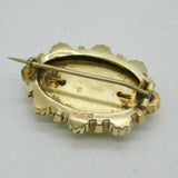 Victorian Sterling Silver Gilt Aesthetic Movement Sweetheart Brooch Antique