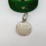 Victorian Sterling Silver Threepence SMH Engraved Love Token Charm Antique