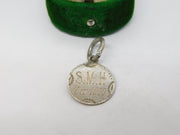 Victorian Sterling Silver Threepence SMH Engraved Love Token Charm Antique