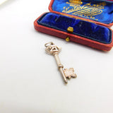 Sterling Silver 21st Birthday Key Charm Pendant Vintage Nuvo c1970